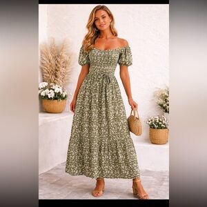 Floral Green Dress for Easter’s. Spring/summer dress